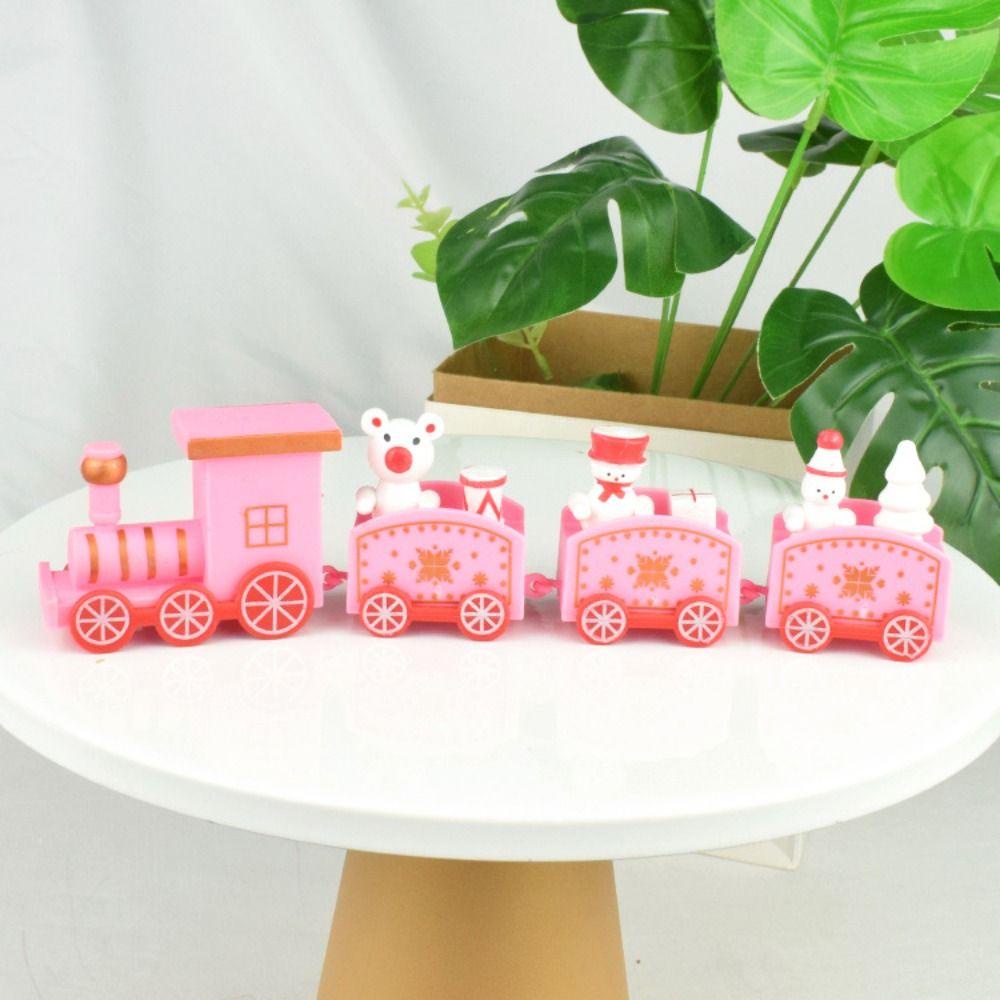 KRNY Đồ Chơi Tàu Lửa Giáng Sinh 4 Nút Thắt An Toàn Trang Trí Năm Mới Cho Trẻ Em