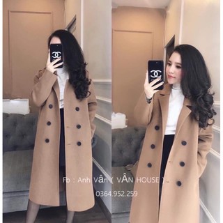 Áo Dạ Nữ, Da vest kẻ Hàng xuất Hàn, Dạ Tweed Dáng Dài, chất Kaki, có Lông, VNXK loại 1 ( co Bigsize ) | BigBuy360 - bigbuy360.vn