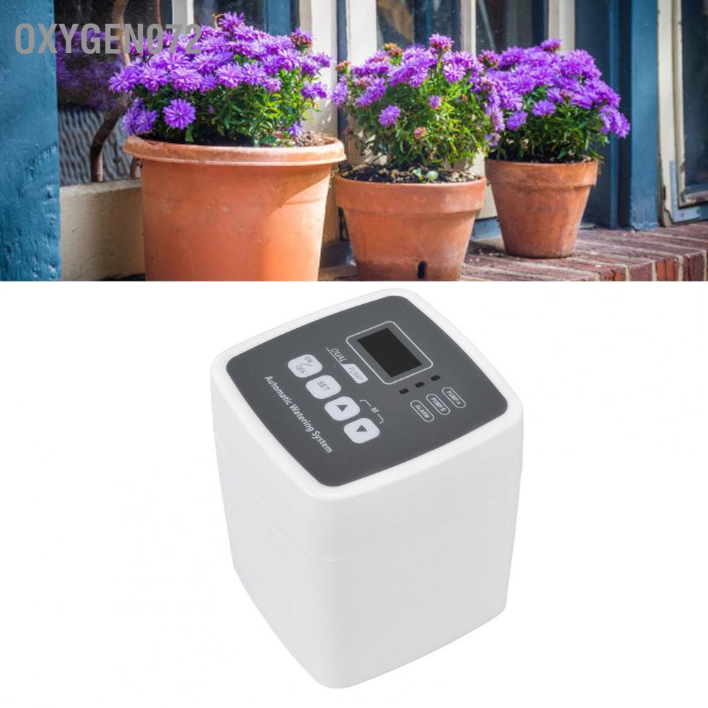 Oxygen072 Smart Irrigation Timer Double Pump Automatic Watering Controller Garden Water 110‑240V