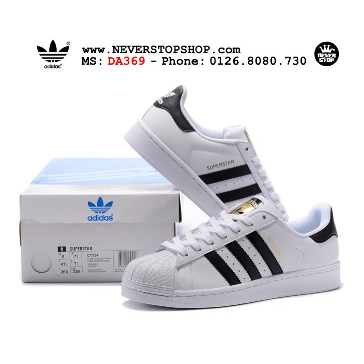 Giày ADIDAS SUPERSTAR ĐEN TRẮNG bản siêu cấp, hàng đẹp chất lượng cao đẹp chuẩn hình | NeverStopShop.com