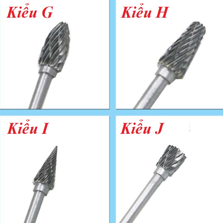 Mũi mài hợp kim mài khắc cốt 3mm đầu mài 5mm dùng mài chạm khắc trên mọi chất liệu