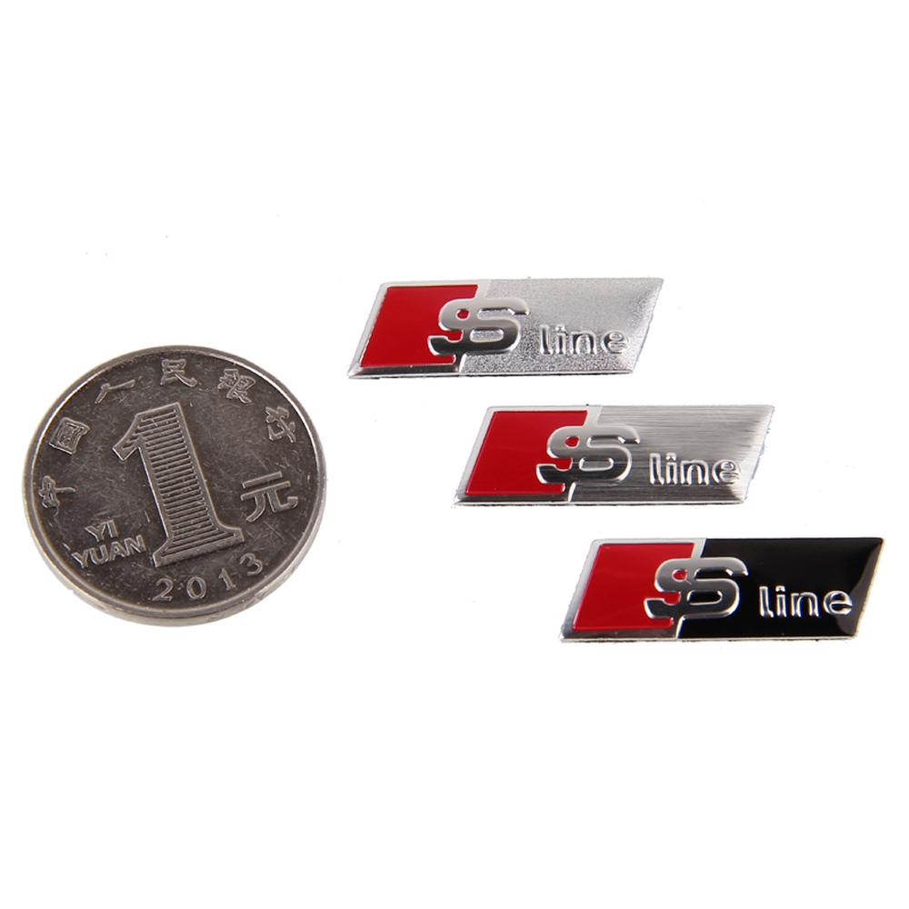 Nhãn Dán Trang Trí Đuôi Xe Hơi Audi RS Sline Chất Lượng Cao