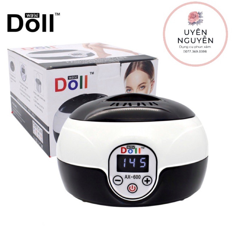 Nồi nấu sáp wax cao cấp Doll Wax Heater 500ml (TẶNG KÈM 3 gói Wax tẩy lông 100g)