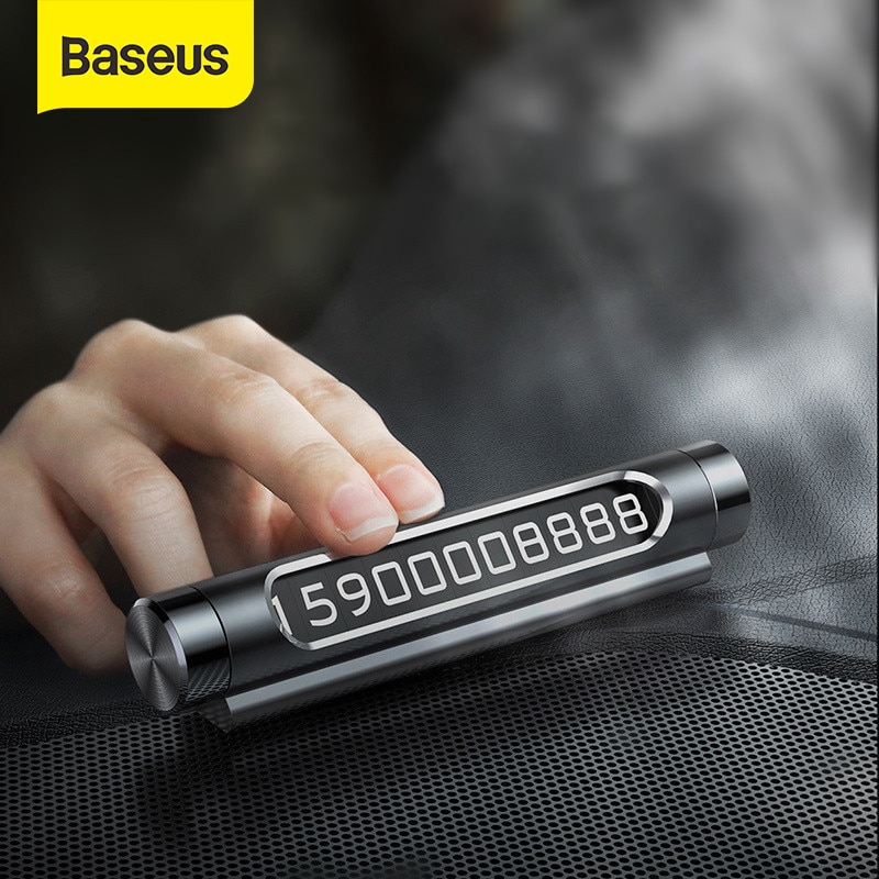 Baseus xe tạm thời đậu xe thẻ sáng số điện thoại tấm tự động dán ngăn kéo phong cách xe-Styling rocker chuyển đổi