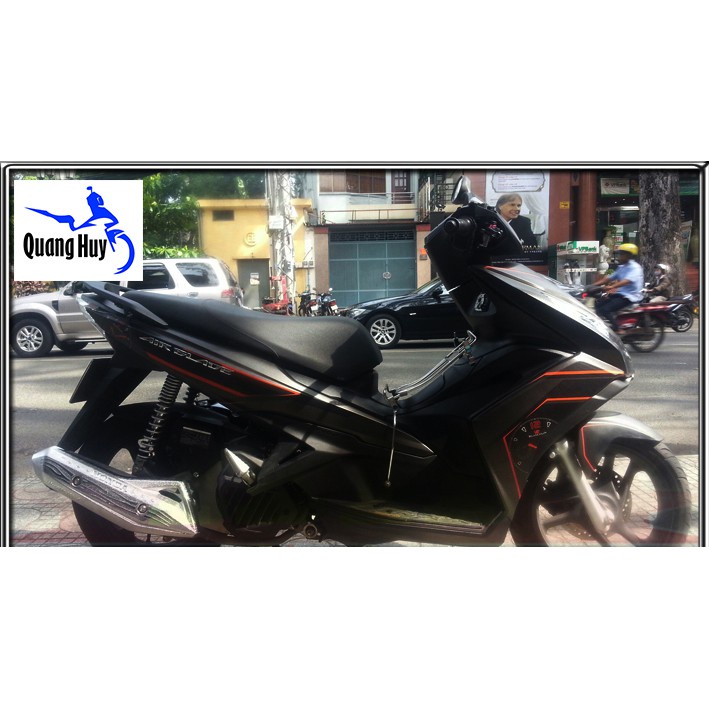 Tem trùm ♦FREESHIP♦ air blade đen chỉ cam đồng hồ đời 2013-2014-2015, độ team trùm ab dán phủ dàn áo xe cam đen rẻ đẹp
