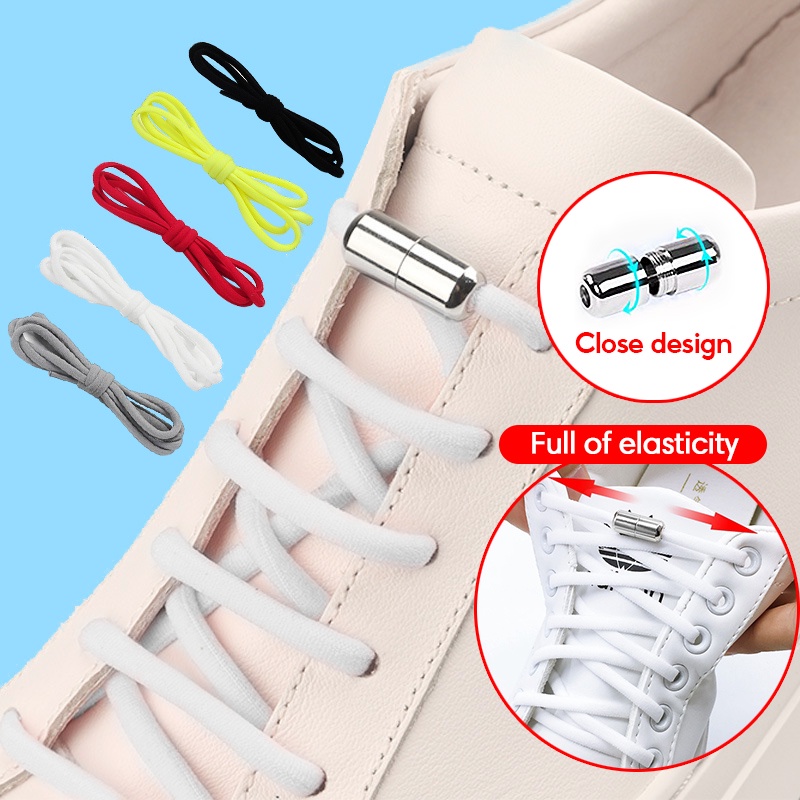 Dây Giày Thun Thể Thao Dây Giày Thun Không Dây Hình Bầu Dục Có Thể Buộc Dây Cho Giày Thể Thao