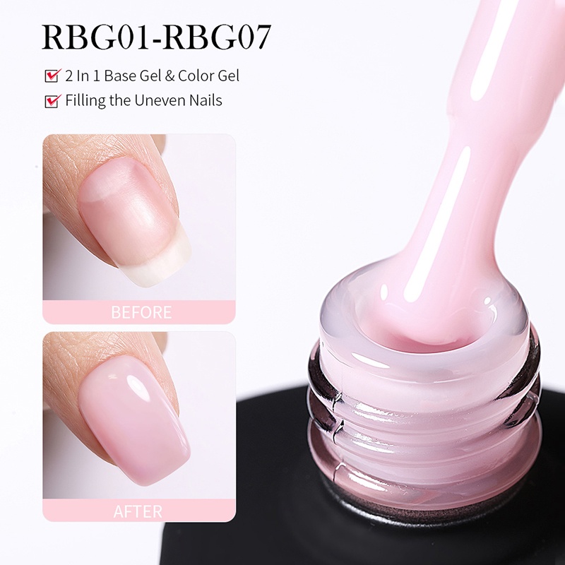 Sơn Móng Tay Gel Cao Su 15ml Màu Sắc Trong Suốt Thương Hiệu BORN PRETTY