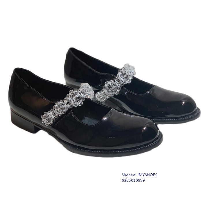 GIÀY BỆT QUAI ĐÍNH HẠT TRONG SUỐT KIỂU GIÀY MARY JANE ĐẾ BẰNG - GIÀY IMYSHOES | BigBuy360 - bigbuy360.vn