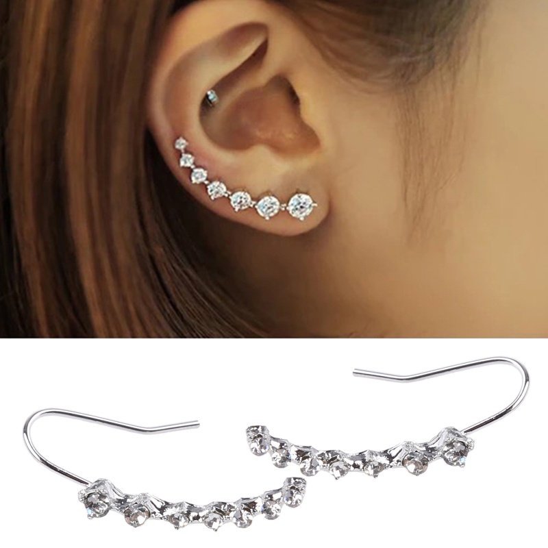 Khuyên Tai Bạc 925 Đính Đá Zircon 7 Kiểu Cổ Điển Cho Nữ