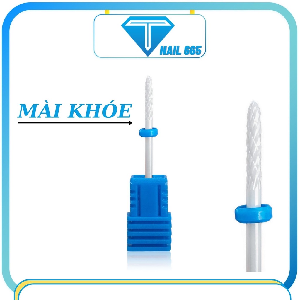 Đầu mài móng tay gel nail , Đầu mài sứ phá gel bột mịn khóe da móng tay