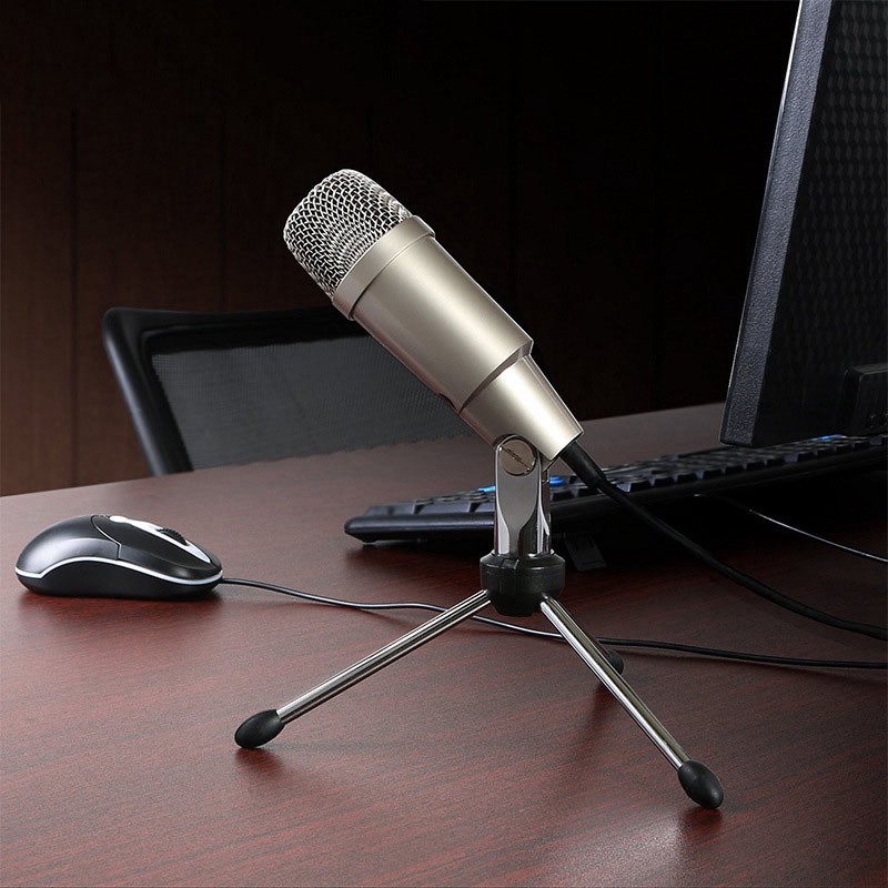 USB Condenser Microphone,Plug-And-Play Microphone,for Online Chat on Computer,Broadcast Microphone for YouTube,Etc,Black