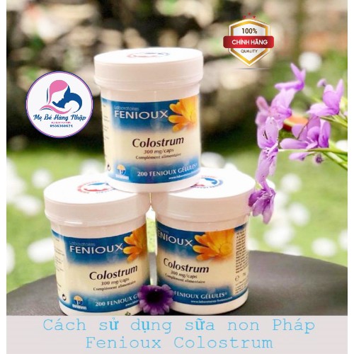 (Date 2024) Sữa non Pháp Fenioux Colostrum hộp 200 viên