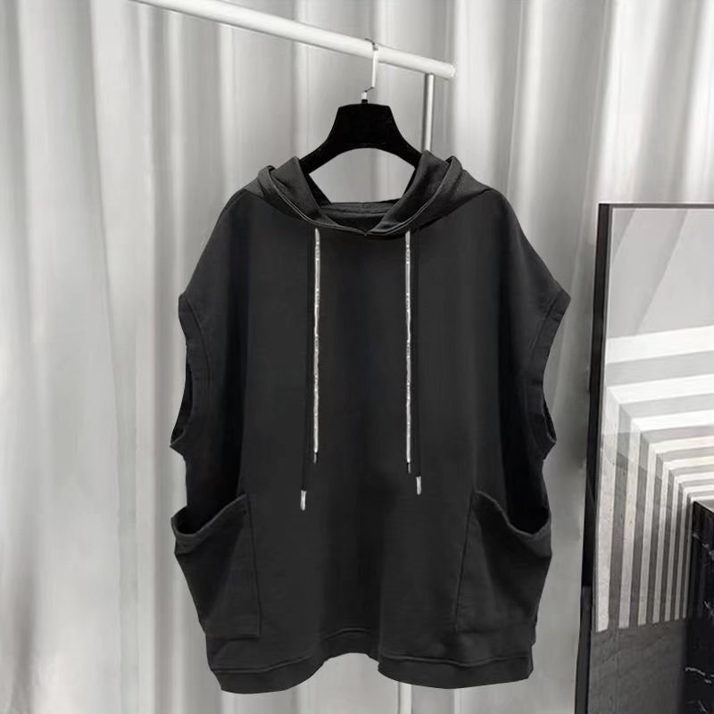 Áo Hoodie Sát Nách Dáng Rộng Phối Nhiều Túi Phong Cách Hip Hop Đường Phố Nhật Bản Cỡ M-3XL Cho Nam