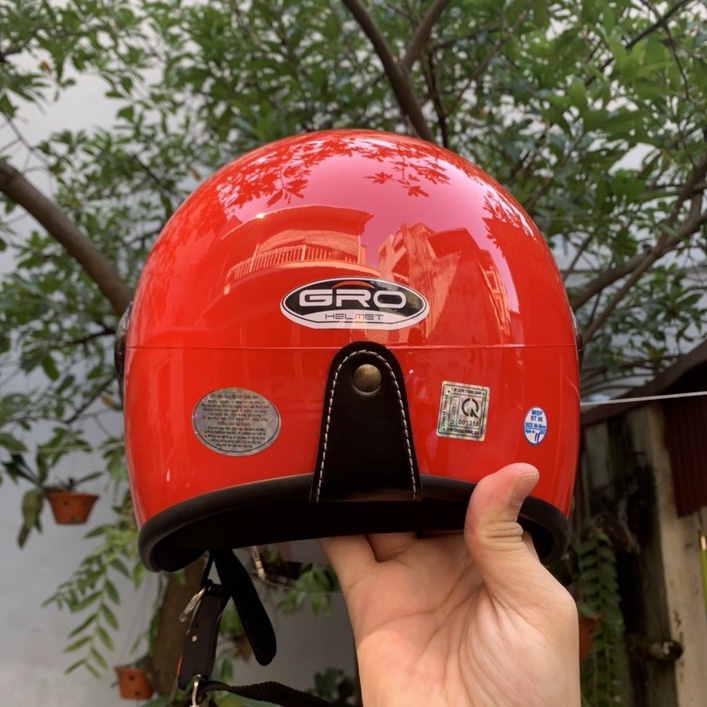 Mũ Bảo Hiểm, Nón Bảo Hiểm Nam Nữ Che Mặt 3/4 Chính Hãng GRO: Thời Trang - Trẻ Trung - Phong Cách - An Toàn
