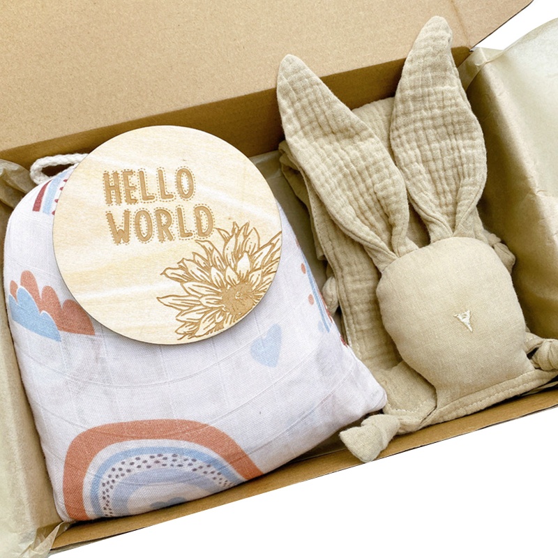 Bộ Tấm Lót Cũi Em Bé Bằng Cotton Chip Gỗ Kỷ Niệm