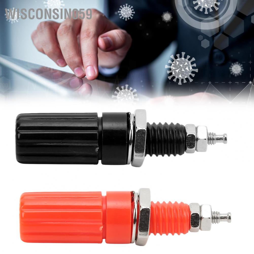 Wisconsin059 10 cái Đầu nối M3 4mm Jack cắm Banana Jack Bảng điều khiển vít cắm cho thiết bị điện tử