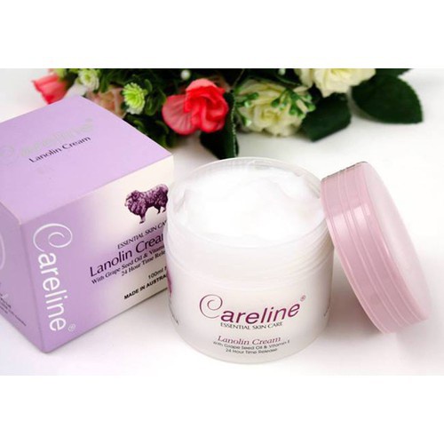 Kem dưỡng ẩm da Cừu Careline Lanolin Cream 100ml Úc bổ sung Vitamin E cung cấp độ ẩm dưỡng trắng da (kemcừucareline)