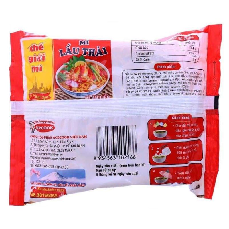 MÌ LẨU THÁI TÔM - 80G