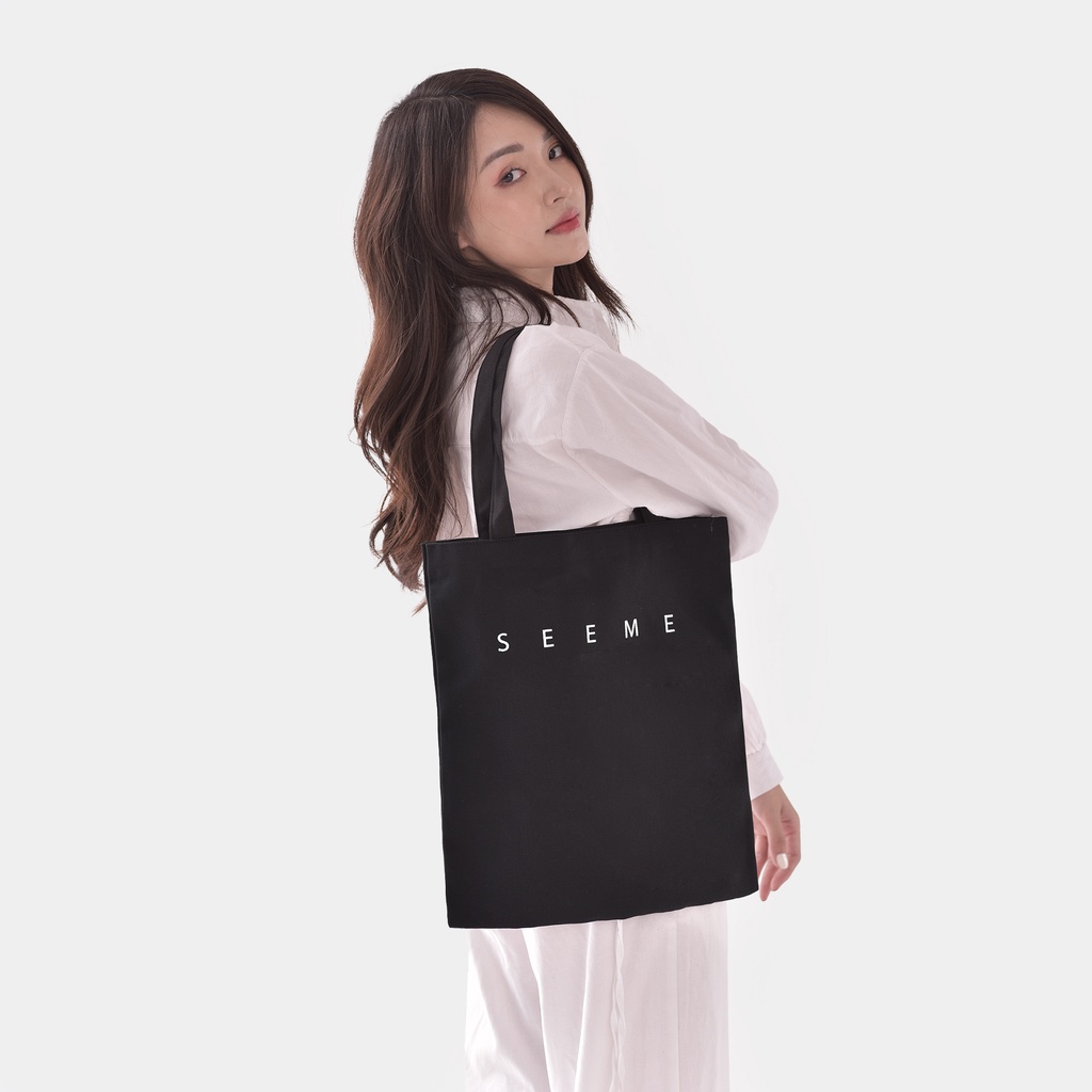 Túi canvas tote SEEME đựng vừa A4 và laptop