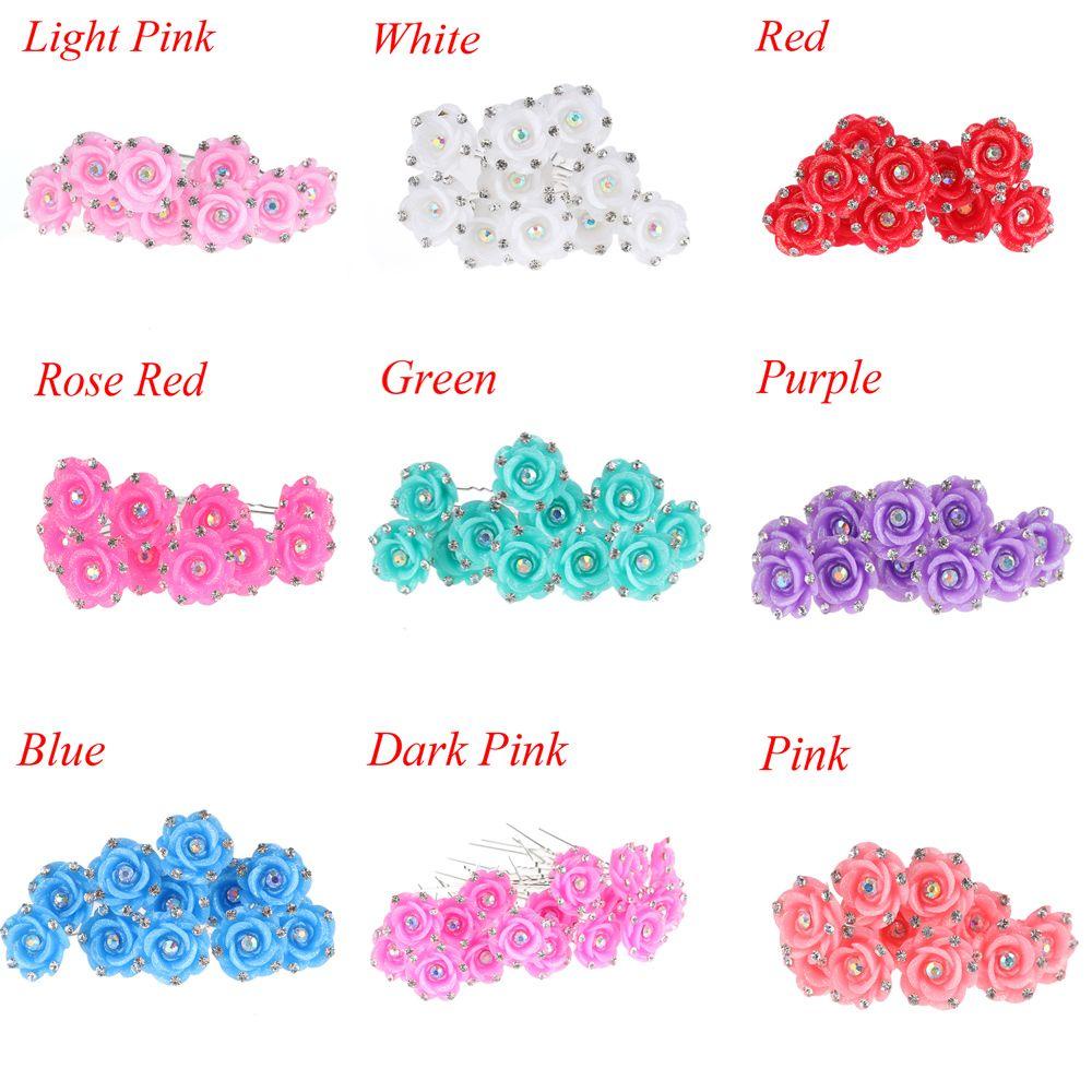 SOFTNESS 20pcs Rose Flower Hairpins New Bridal Accessories Trinket Hair Clips