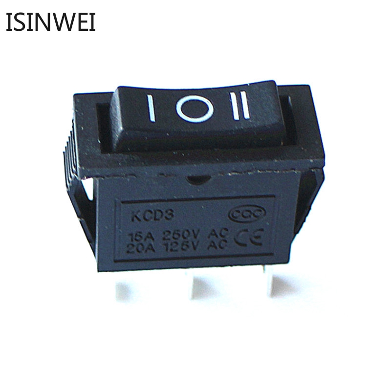 Set 5 công tắc rocker KCD3-3PD 15A 250V 20A 125V 3 chân 30*13.6mm
