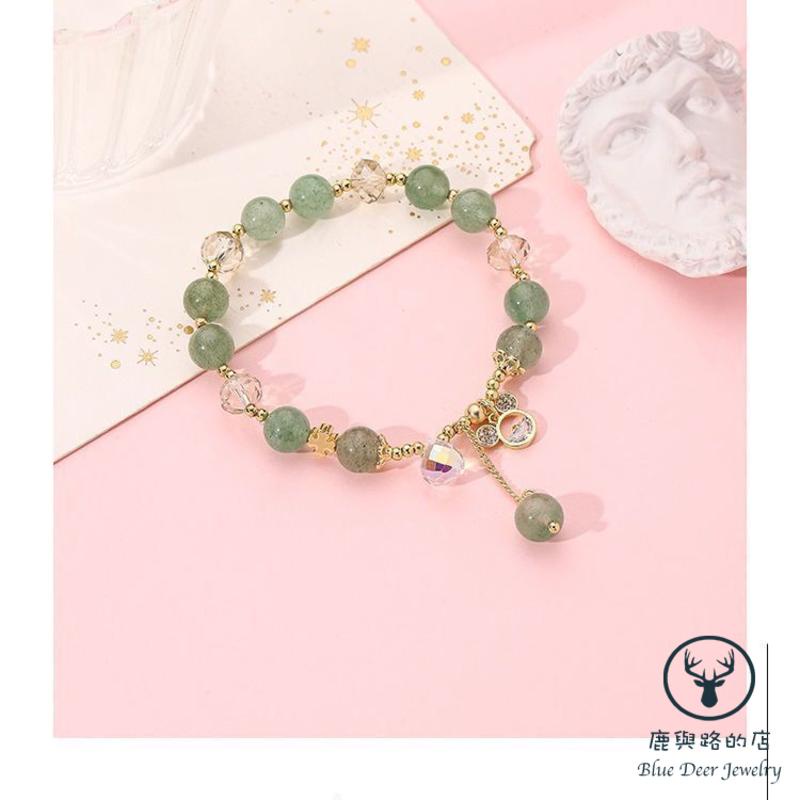 Vòng Tay Vòng Đeo Tay Pha Lê Họa Tiết Quả Dâu Nhiều Màu Sắc Thời Trang Cho Nữ đá phong thuỷ vòng tay Chính Hãng Thạch anh