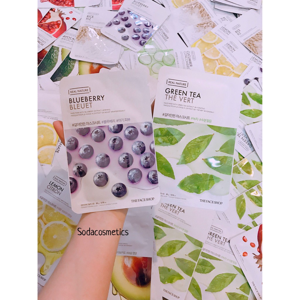 MẶT NẠ GIẤY CHIẾT XUẤT TỪ THIÊN NHIÊN  REAL NATURAL FACE MASK