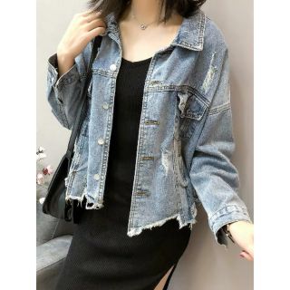 ÁO KHOÁC JEAN NỮ RÁCH LAI CỰC CHẤT