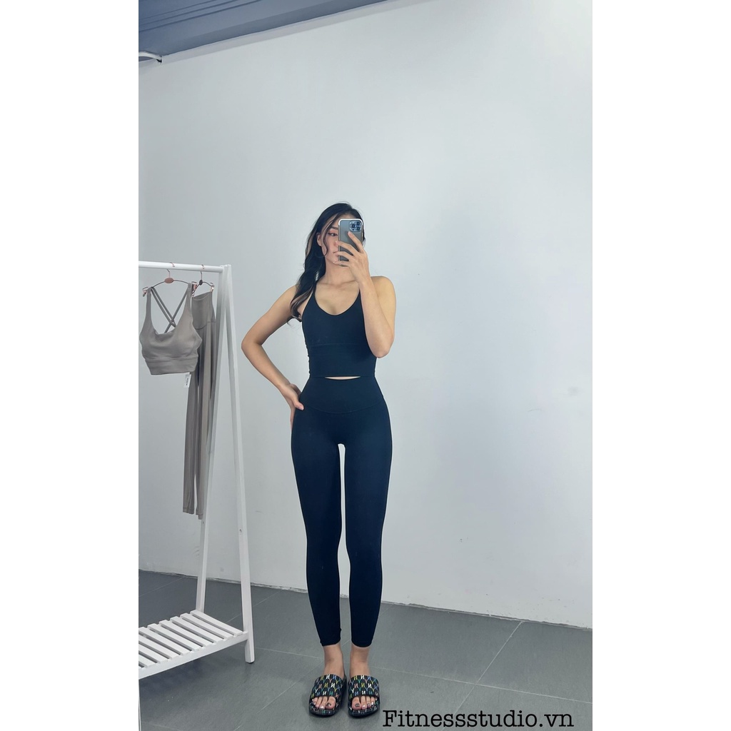 Quần Dài Tập Yoga Nữ Fitness Studio Poly02-Q3, Chất Vải Thun Poly Thun Mịn Mát Co Giãn Tốt, Quần Tập Lululemon