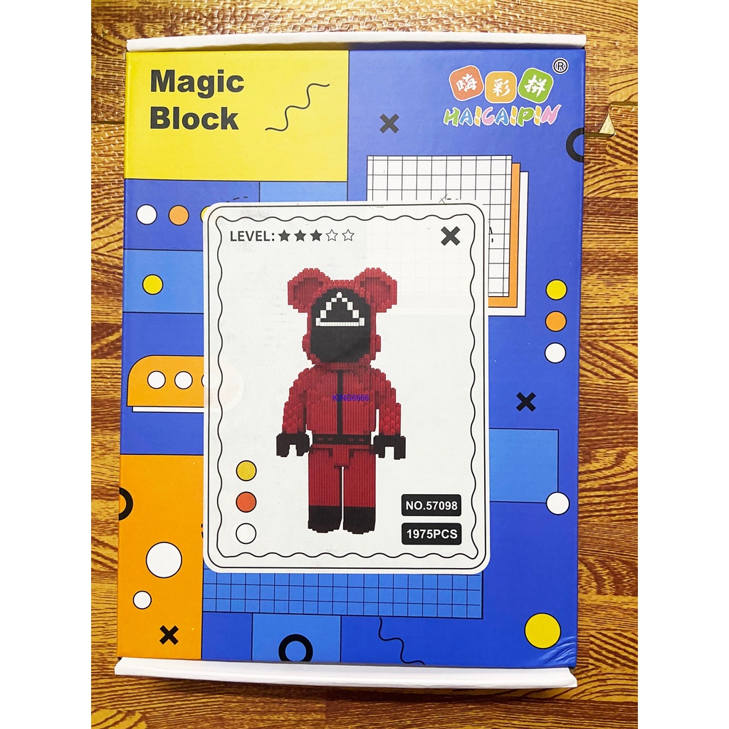 Xếp hình Squid game trò chơi con mực lắp ráp 34cm  nanobock nano 3d cho bé