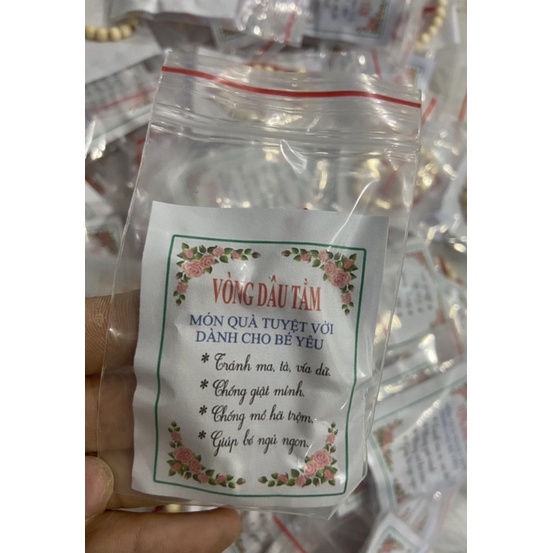 Vòng dâu tằm cho bé giúp bé tránh gió,tránh tà,thay làm trang sức,phù hợp với trẻ sơ sinh đến 2 tuổi