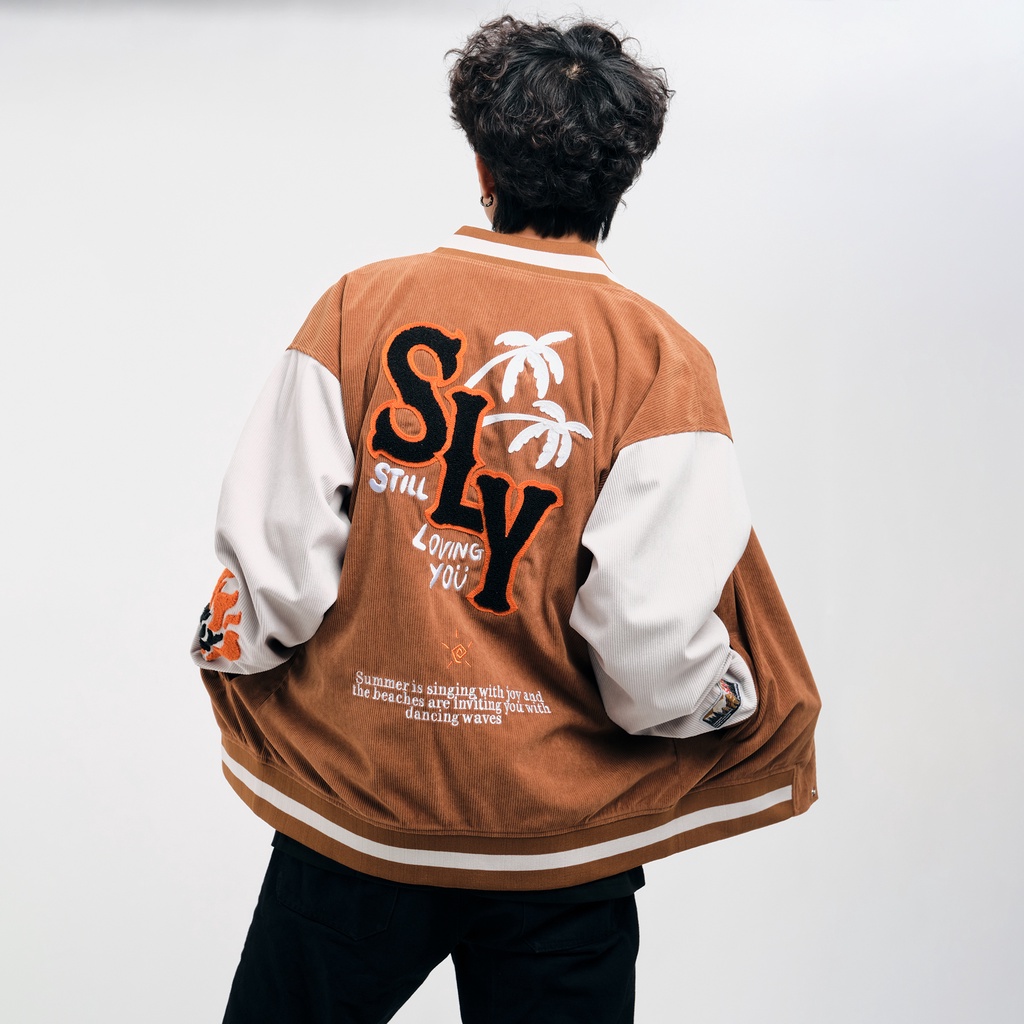 Áo Khoác SLY Varsity Coconut màu nâu