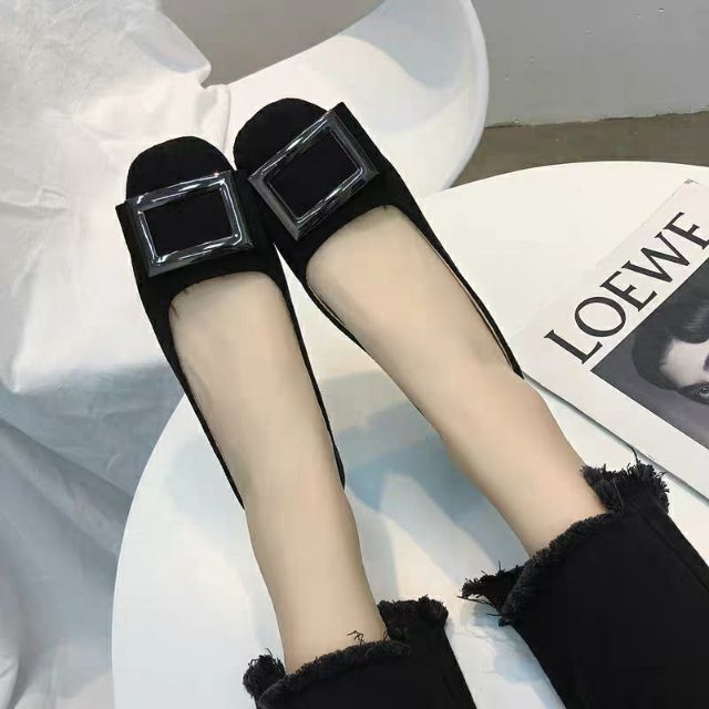 Giày big size đế bệt mũi vuông 35_44
