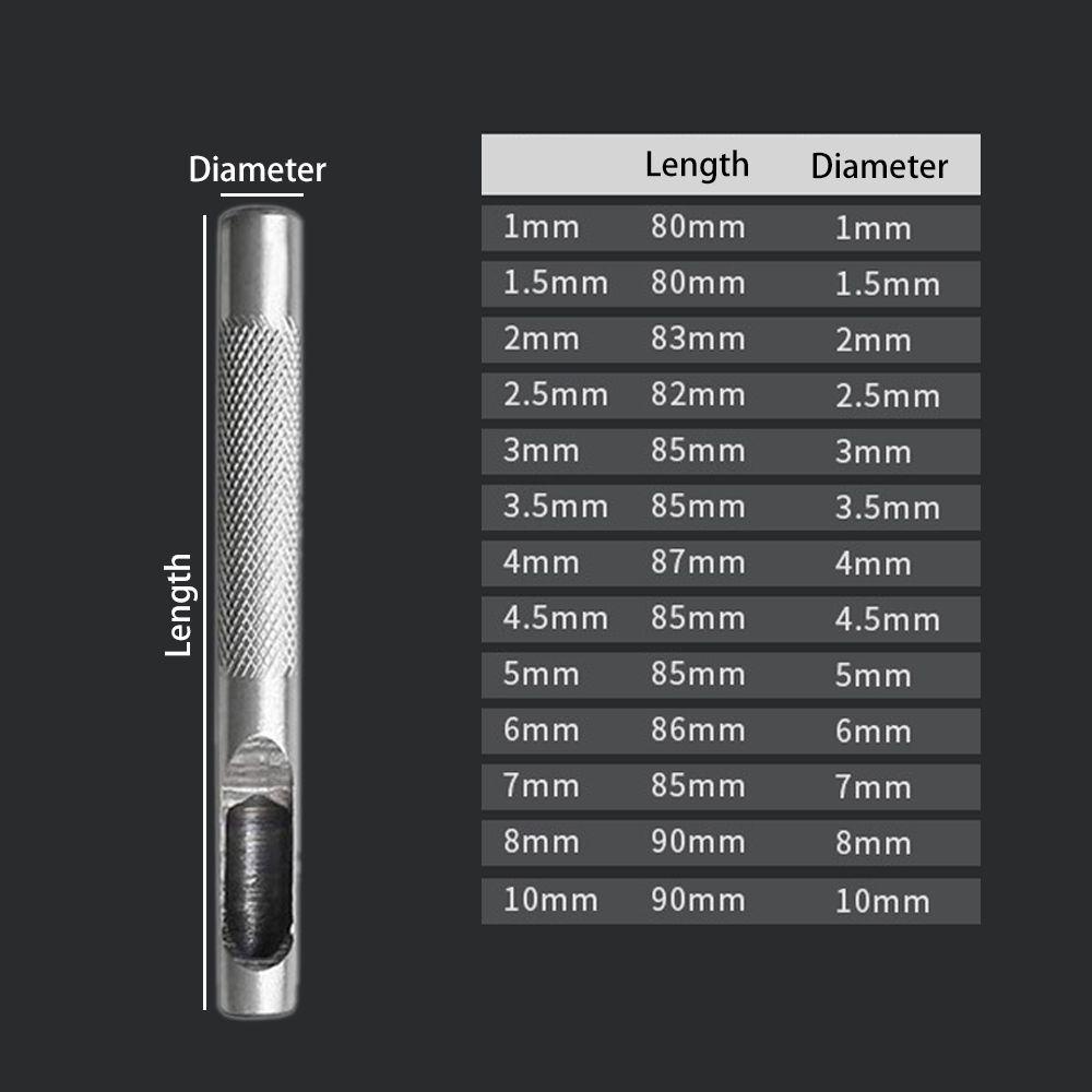 CHOOKEY Dụng Cụ Đục Lỗ Thắt Lưng 1-10MM