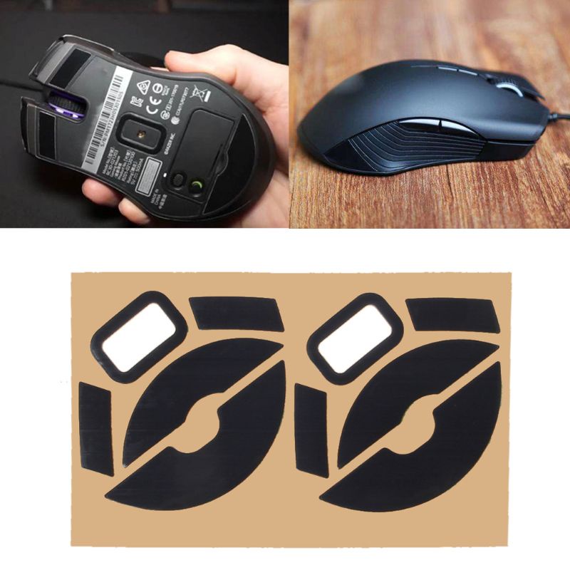 HSV 2 Sets/Pack Original Hotline Games Competition Level Mouse Feet Mouse Skates Gildes for Razer Lancehead / Lancehead Wireless Mouse 0.6mm Thickness