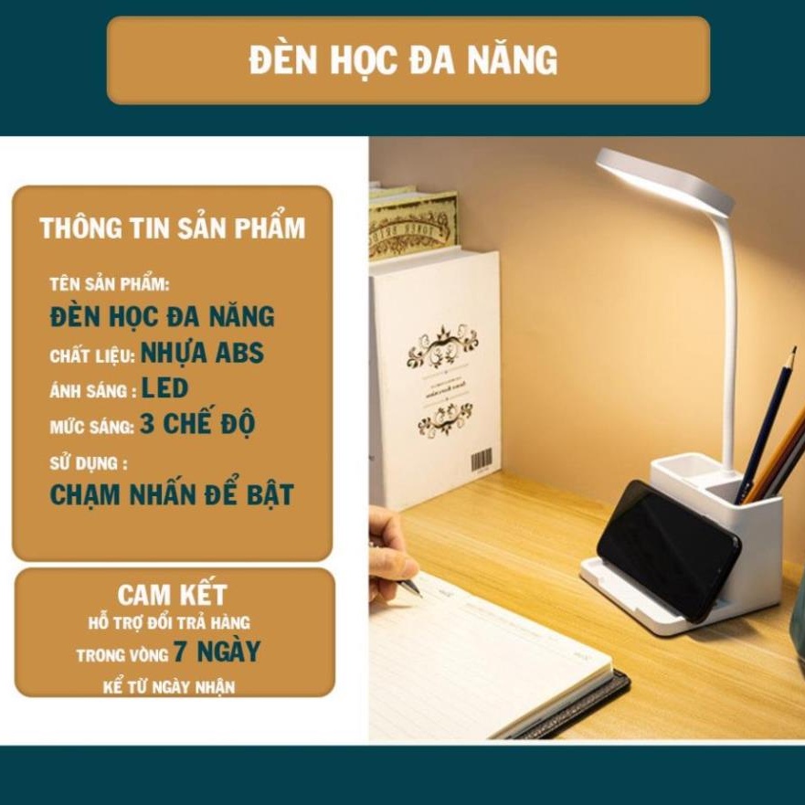 Đèn học đề bàn Chống Cận Tích Điện- 3 Chế Độ Ánh Sáng Tự Nhiên  - Bật