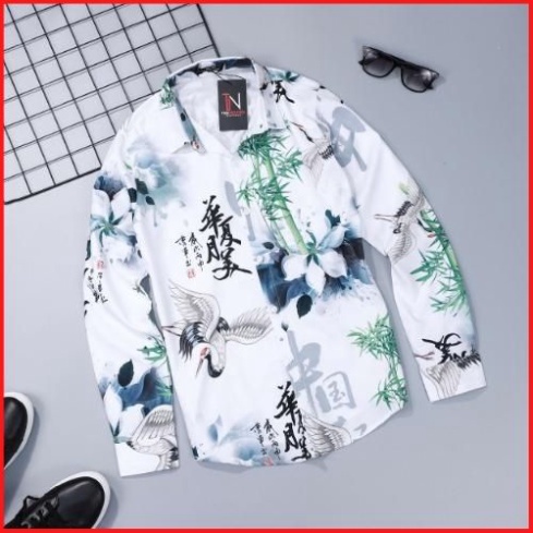 💥Áo sơ mi nam dài tay ❤️FREESHIP❤️ áo sơ mi kiểu hàn quốc họa tiết đẹp chất lụa thời trang cao cấp Chely_fashion