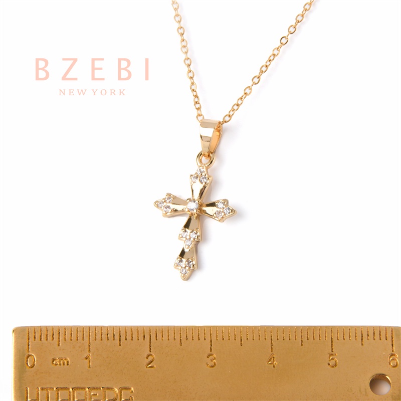 Vòng cổ Mạ Vàng 18k Mặt Thánh Giá Đính Đá Pha Lê Thời Trang 257n