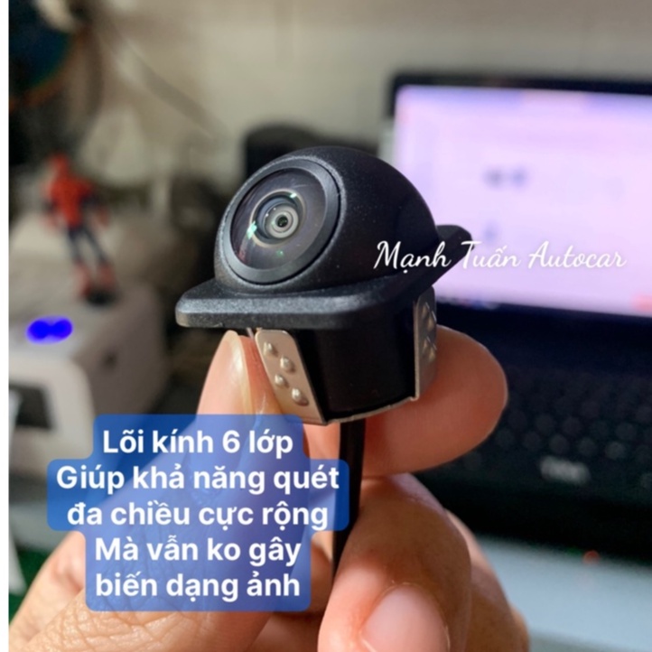 Camera lùi AHD cam lề, cạp lê, cập lề Chân Nấm nhấn 1080p Full HD Len Mắt Cá CHIP SONY Siêu Nét