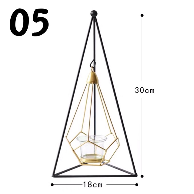 Giá trang trí để bàn, giá treo nến dạng lồng đèn (8 mẫu) - VS67