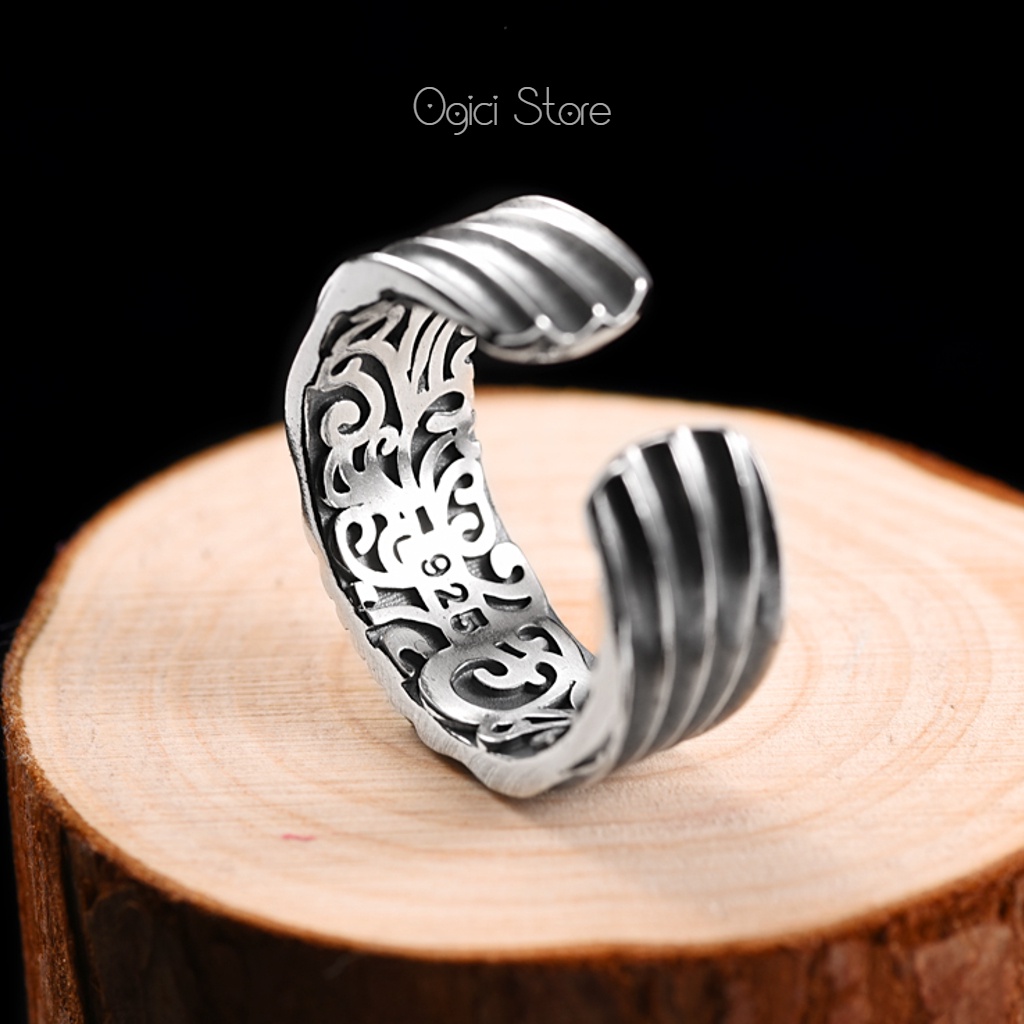 Nhẫn nam nữ thời trang, Nhẫn nam Eye of Horus vòng mở  xu hướng cổ điển thời thượng, Cá tính, Unisex