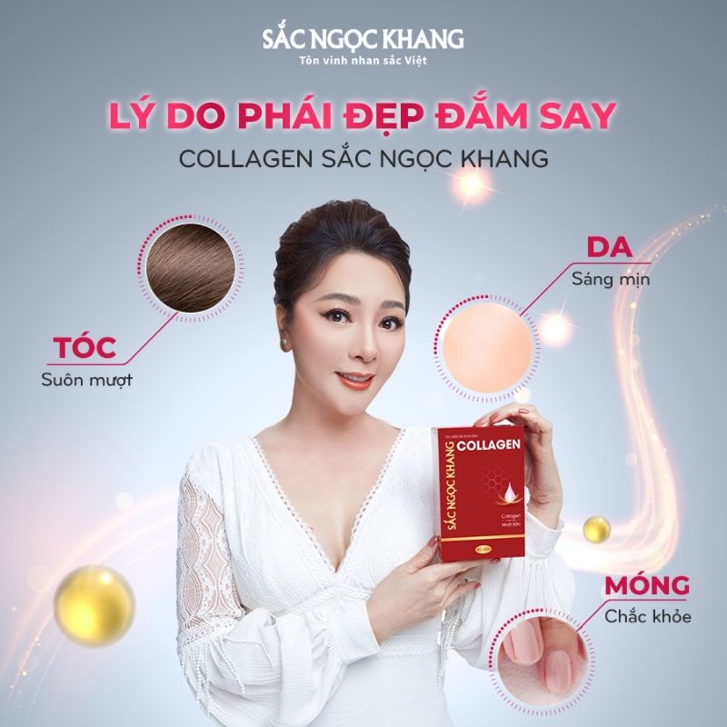 viên uống collagen sắc ngọc khang, 100% Collagen từ nhật bản