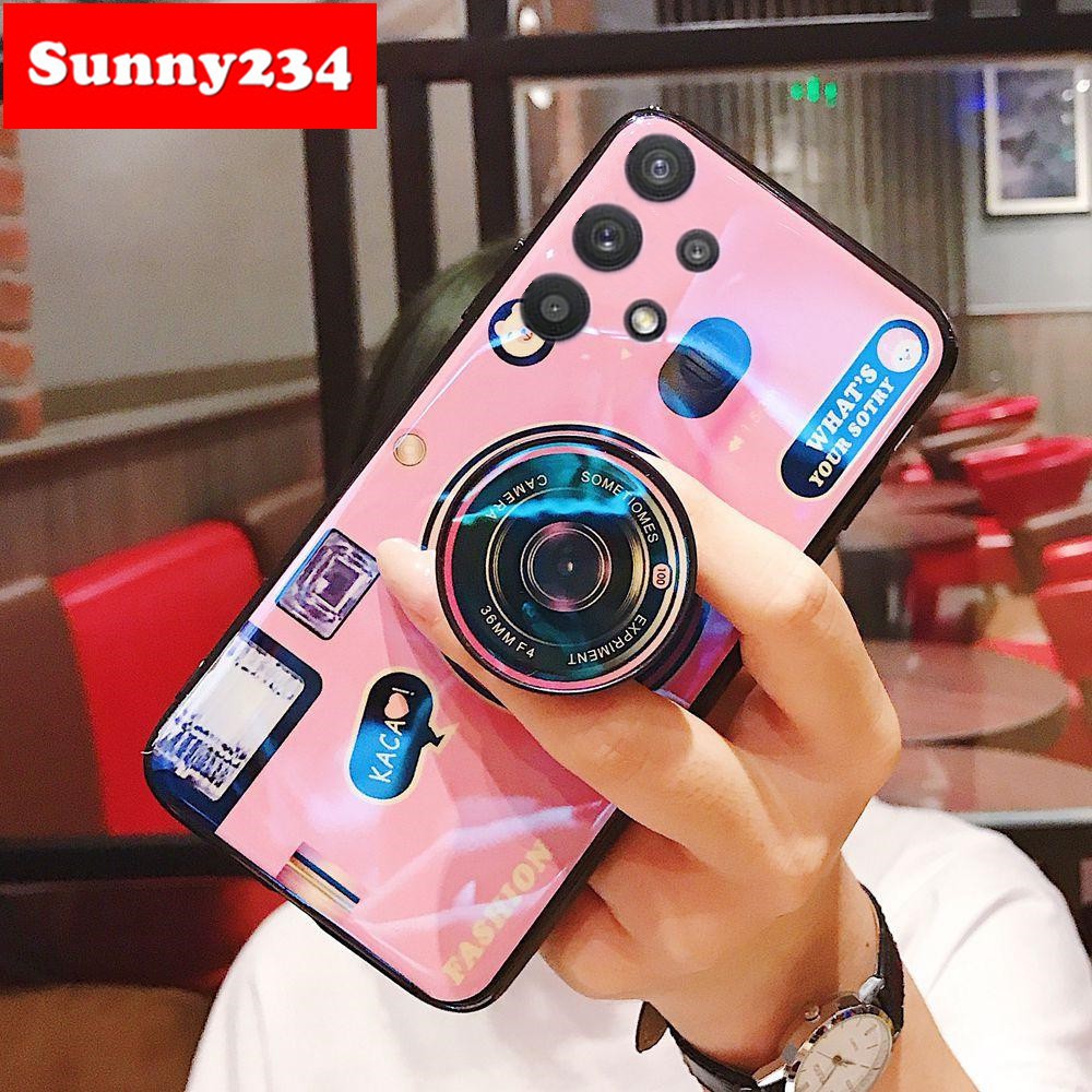 Case + Phone Holder Soft Case Samsung A32 A52 S21 Plus Ultra S20 FE M51 Note 20 Ultra M01 A02S A12 Case