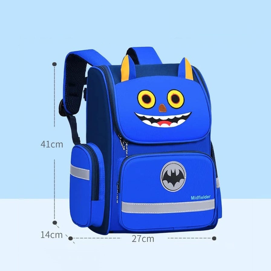 Balo học sinh chống gù, chống thấm nước cao cấp họa tiết Unicorn - Có hệ thống phản quang - BLHS03