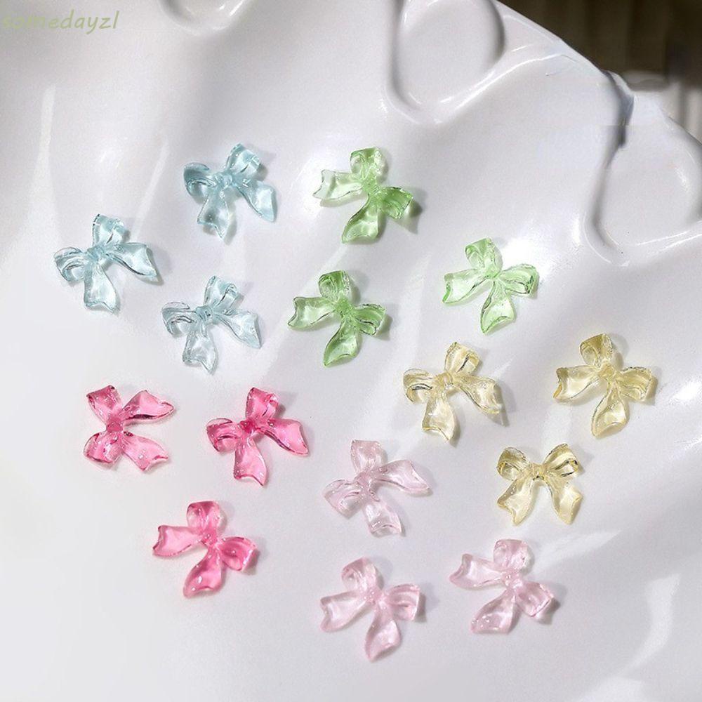 Phụ Kiện Nơ Bằng Nhựa Trang Trí Móng Tay Thời Trang Thanh Lịch|Hình Dán Móng Tay 3D DIY