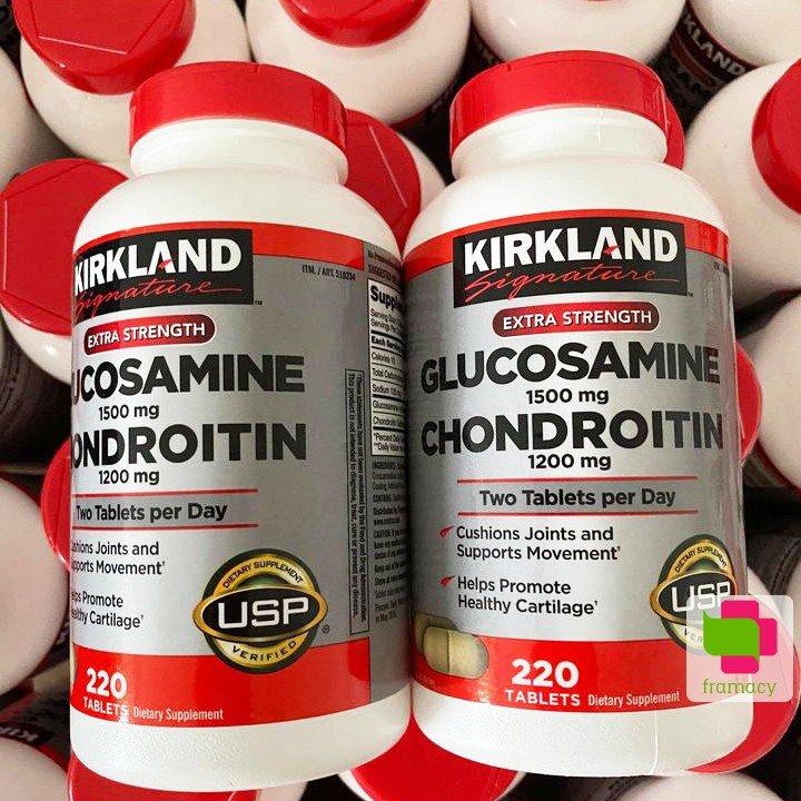 Viên uống Kirkland Glucosamine 1500mg & Chondroitin 1200mg, Mỹ (280v) bổ xương khớp cho người trên 18 tuổi