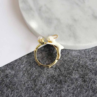 Nhẫn ngọc trai hình thỏ dễ thương
