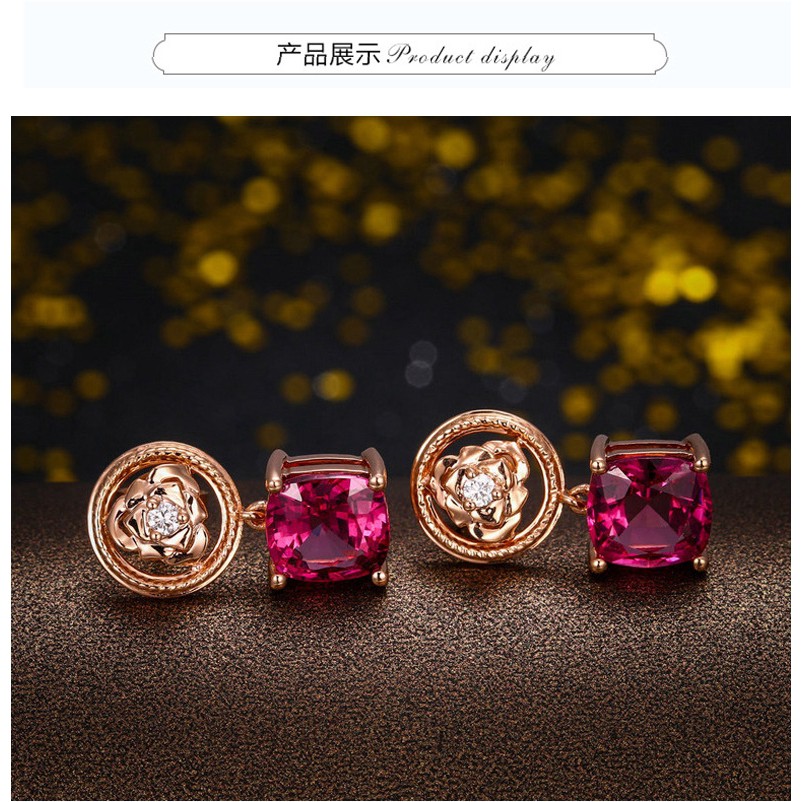 Khuyên tai tạo hình hoa hồng thời trang hàn quốc dành cho nữ