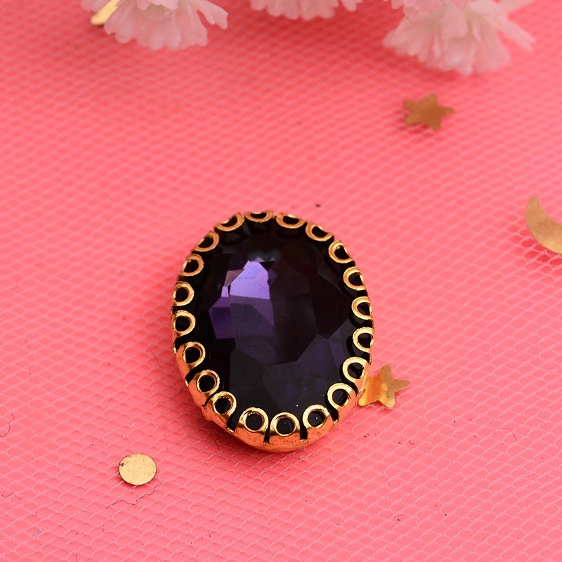 Set 20 Viên Đá Hình Oval 10x14mm Dùng Để Trang Trí Đồ Thủ Công