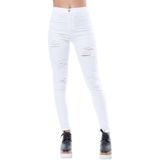 Quần jeans rách lưng cao xuất khẩu